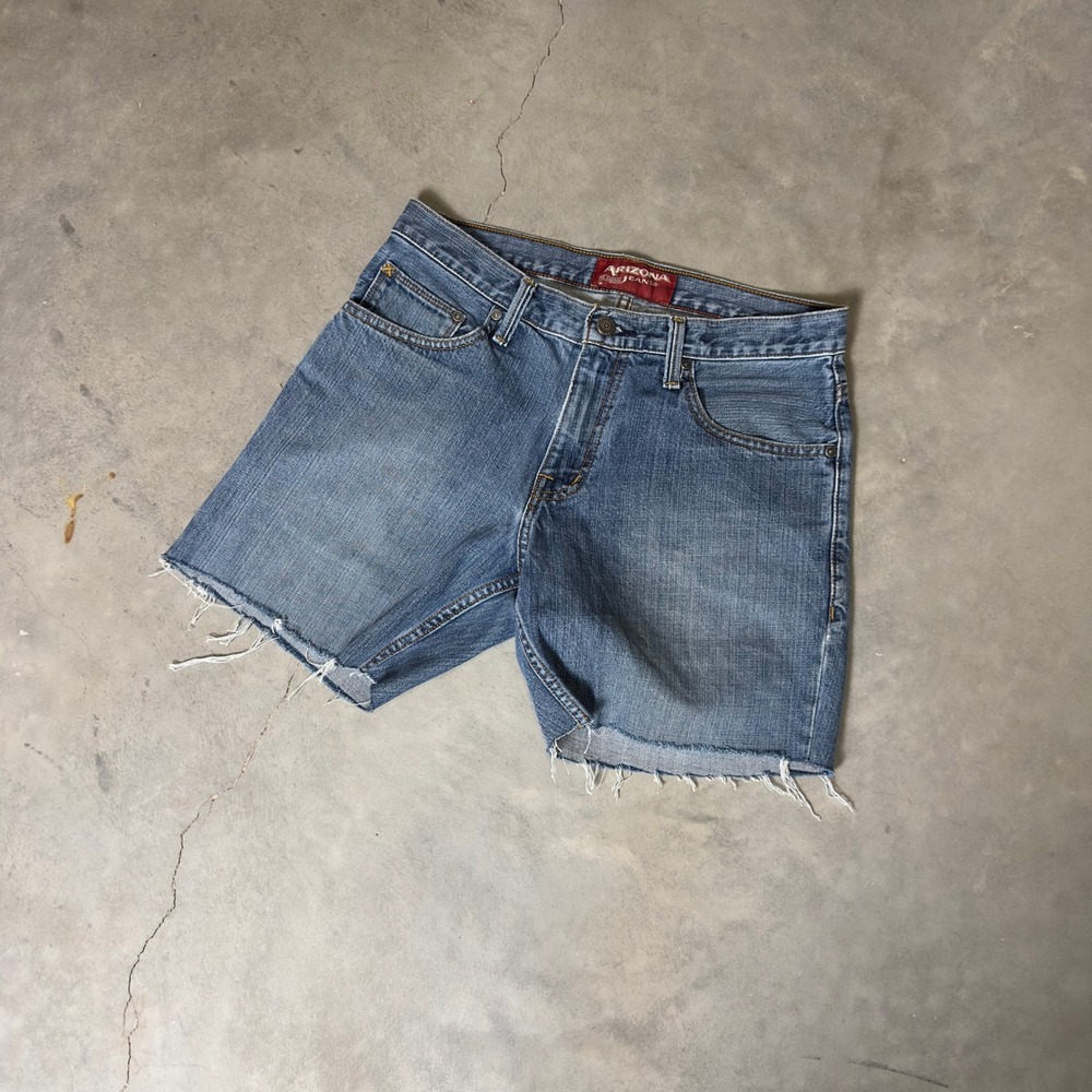 Vintage Arizona Jean‎ Co Denim Cut Off Shorts Mens 30 Blue Baggy Jorts Y2K 90s